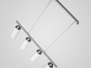 cgaxis fourbulb ceiling lamp 11 Model 3D