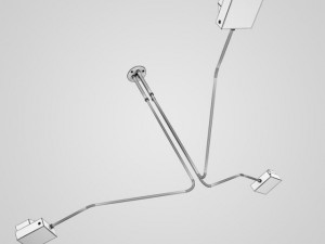 cgaxis triple ceiling lamp 12 Model 3D