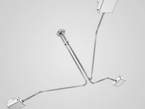 cgaxis triple ceiling lamp 12 3D Model