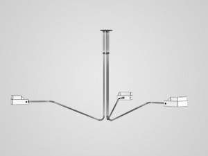 cgaxis triple ceiling lamp 12 Model 3D