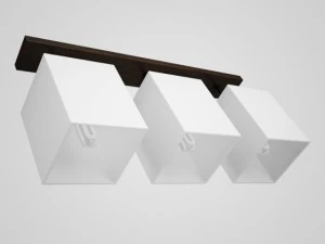 lampu langit-langit kayu triple cgaxis 13 Model 3D