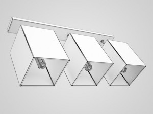 cgaxis triple wooden ceiling lamp 13 3D Model