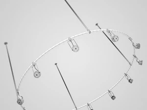 cgaxis halogen lamp set 16 3D Model