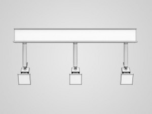 cgaxis triple halogen ceiling lamp 17 Model 3D