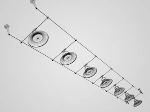 cgaxis halogen lamp set 20 3D Model