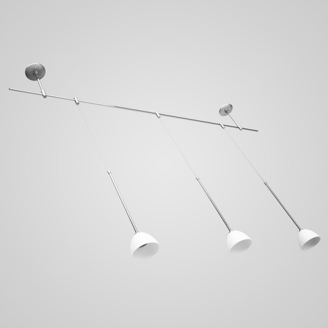 cgaxis triple ceiling lamp 22 3D Model .c4d .max .obj .3ds .fbx .stl .blend 