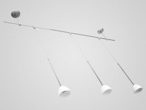 cgaxis triple ceiling lamp 22 3D Model