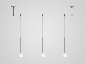 cgaxis triple ceiling lamp 22 3D Model