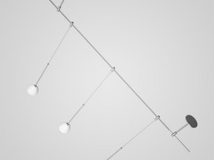 cgaxis triple ceiling lamp 22 3D Model