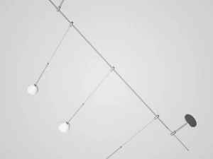 cgaxis triple ceiling lamp 22 3D Model