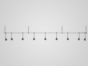 cgaxis halogen lamp set 24 3D Model