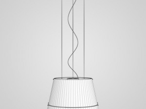 cgaxis white hanging lamp 28 3D Модель