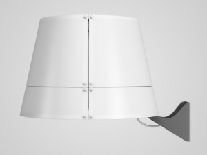 cgaxis white wall lamp 29 3D Model