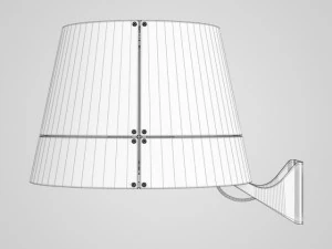 cgaxis white wall lamp 29 3D Model