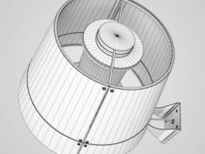 cgaxis white wall lamp 29 3D Model