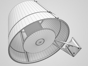 cgaxis white wall lamp 29 Modelo 3D