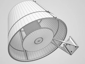cgaxis white wall lamp 29 3D Model