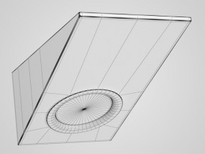 cgaxis single ceilingwall halogen light 33 3D Model