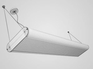 cgaxis ceiling office lamp 36 3D Model