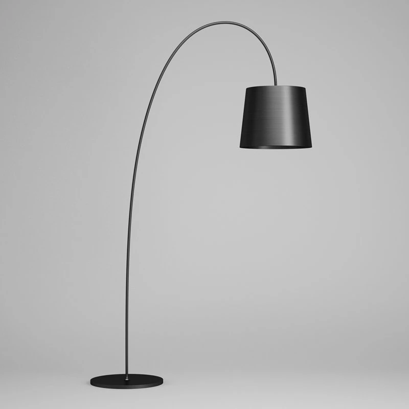 cgaxis black floor lamp 43 3D Model .c4d .max .obj .3ds .fbx .stl .blend 