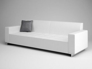 cgaxis white sofa 07 3D Model