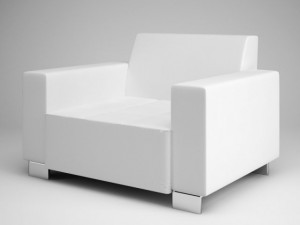 cgaxis white armchair 08 3D Model