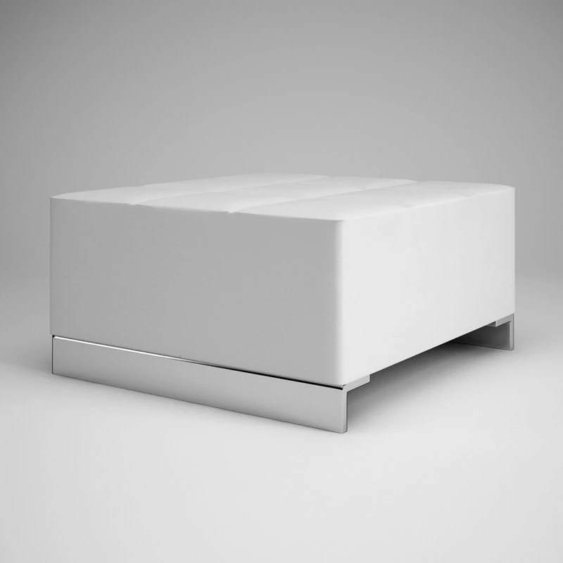 cgaxis white pouf 09 3D Model .c4d .max .obj .3ds .fbx .stl .blend