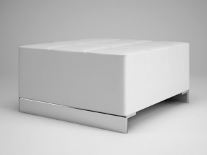 cgaxis white pouf 09 Model 3D