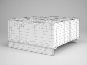 cgaxis white pouf 09 3D Model