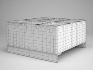 cgaxis graphite pouf 10 3D Model