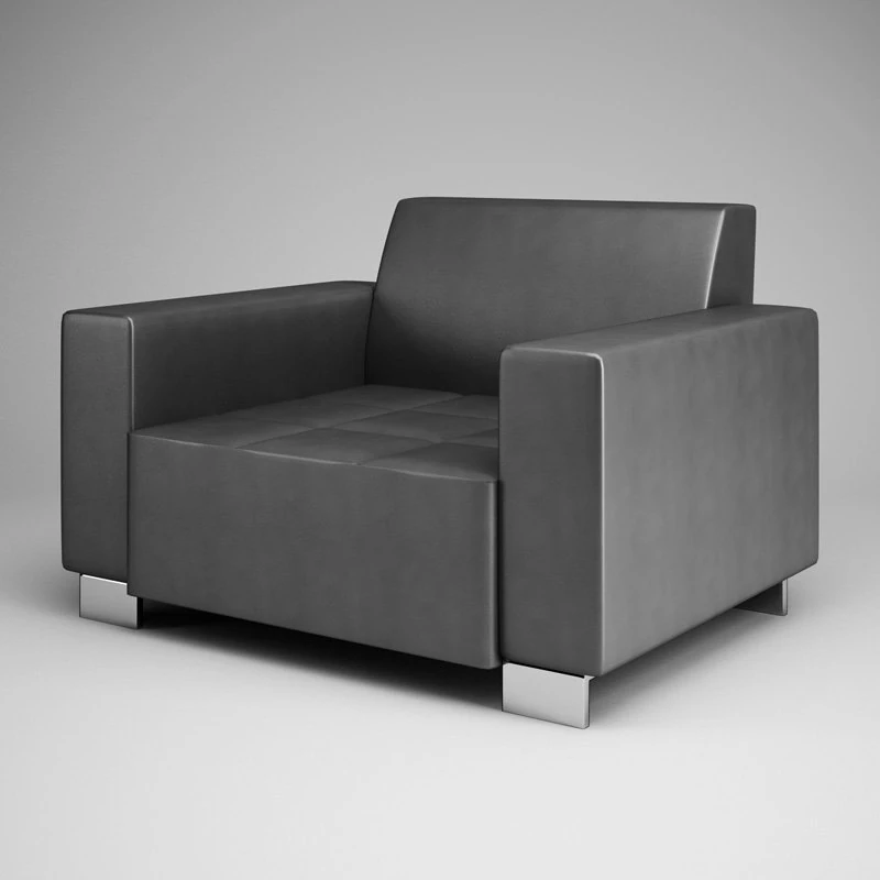cgaxis graphite armchair 11 3D Model .c4d .max .obj .3ds .fbx .stl .blend 