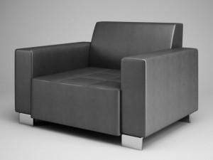 cgaxis graphite armchair 11 3D Model