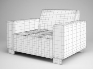 cgaxis graphite armchair 11 3D Model
