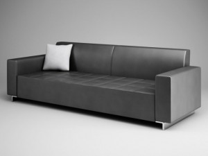 cgaxis graphite sofa 12 3D Модель