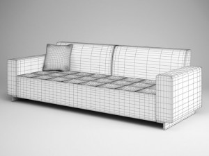 cgaxis graphite sofa 12 3D-Modell