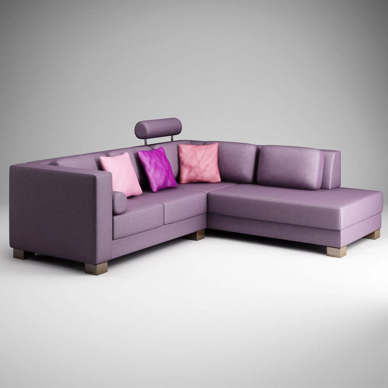 cgaxis violet corner sofa 14 3D Model .c4d .max .obj .3ds .fbx .stl .blend
