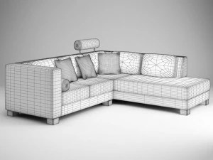 cgaxis violet corner sofa 14 3D Model