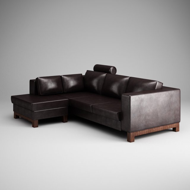 cgaxis dark leather sofa 15 3Dモデル .c4d .max .obj .3ds .fbx .stl .blend 