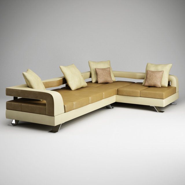 cgaxis corner sofa 18 3D 模型 .c4d .max .obj .3ds .fbx .stl .blend 