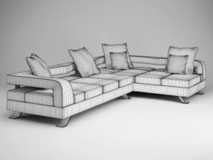 cgaxis corner sofa 18 3D Model
