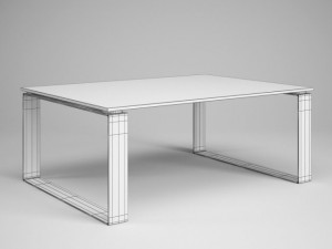 cgaxis glass table 23 3D 모델