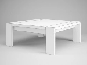 cgaxis wooden table 26 3D Model