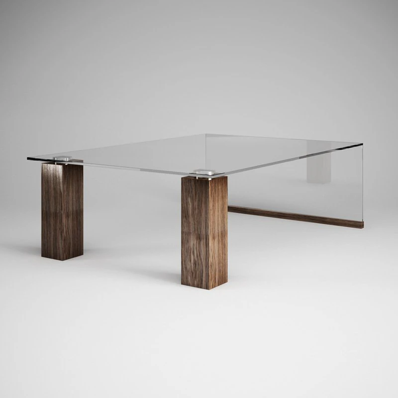 cgaxis wooden glass table 29 3D Model .c4d .max .obj .3ds .fbx .stl .blend 