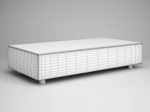 cgaxis dark leather table 30 3D Model
