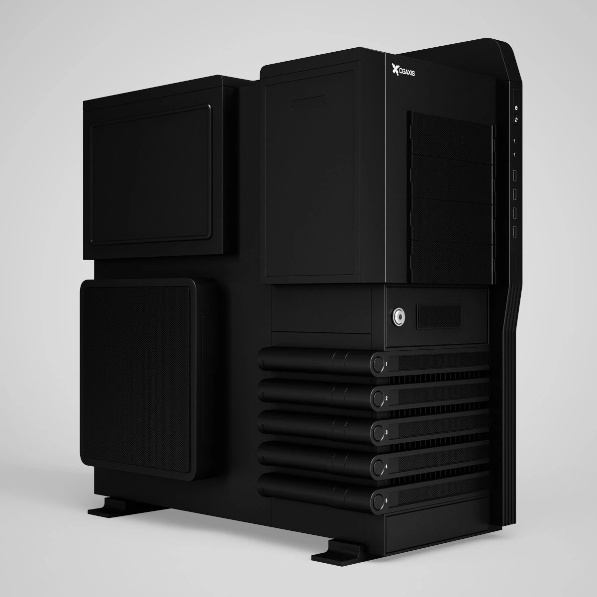 cgaxis pc case 03 3D Model .c4d .max .obj .3ds .fbx .stl .blend 