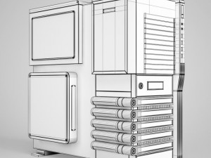 cgaxis pc case 03 3D Модель