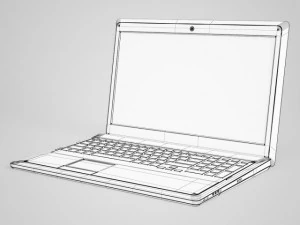 cgaxis чорний блокнот 3D Модель