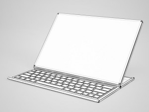 cgaxis tablet with keyboard 3D मॉडल
