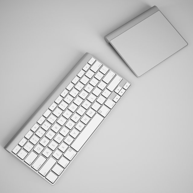cgaxis keyboard with touchpad Model 3D .c4d .max .obj .3ds .fbx .stl .blend 