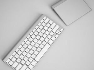 cgaxis keyboard with touchpad 3D Model